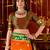 Orange cotton silk zari woven saree with contrast blouse piece