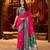 Rani pink cotton silk zari woven saree with contrast blouse piece