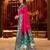 Rani pink cotton silk zari woven saree with contrast blouse piece