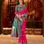 Rani pink cotton silk zari woven saree with contrast blouse piece