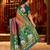 Light copper cotton silk zari woven saree with contrast blouse piece