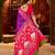 Purple cotton silk zari woven saree with contrast blouse piece