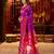 Purple cotton silk zari woven saree with contrast blouse piece