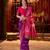 Purple cotton silk zari woven saree with contrast blouse piece