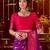Purple cotton silk zari woven saree with contrast blouse piece