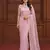 Light Pink Color Bidds,sequence,pearls  Embroidery Work Net Saree