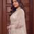 White Color Bidds,sequence,pearls  Embroidery Work Net Saree