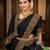 Black Color  embroidery ,Multi Color Thred with stone Work Silk Saree