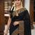 Black Color  embroidery ,Multi Color Thred with stone Work Silk Saree