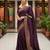Wine Color  embroidery ,Multi Color Thred with stone Work Silk Saree