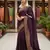 Wine Color  embroidery ,Multi Color Thred with stone Work art silk saree