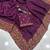 Wine Color  embroidery ,Multi Color Thred with stone Work Silk Saree