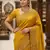 Yellow Color  embroidery ,Multi Color Thred with stone Work art silk saree