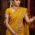 Yellow Color  embroidery ,Multi Color Thred with stone Work Silk Saree