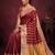 Women's stunning red soft silk Faux banarasi full zari work saree with blouse piece