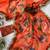 Orange Color Sequins And handwork Georgette  Saree