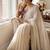 White Color Sequence embroidery work Silk Saree