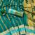 Women's stunning turquoise soft silk Faux banarasi full zari work saree with blouse piece