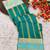 Women's stunning turquoise soft silk Faux banarasi full zari work saree with blouse piece