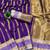 Women's stunning purple soft silk Faux banarasi full zari work saree with blouse piece