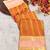 Women's stunning orange soft silk Faux banarasi full zari work saree with blouse piece