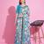 Sky Blue Color  Digital Print and zari dori Embroidered Work Silk Saree.