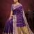 Women's stunning purple soft silk Faux banarasi full zari work saree with blouse piece