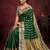 Women's stunning dark green soft silk Faux banarasi full zari work saree with blouse piece