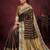 Women's stunning brown soft silk Faux banarasi full zari work saree with blouse piece
