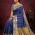 Women's stunning blue soft silk Faux banarasi full zari work saree with blouse piece