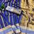 Women's stunning blue soft silk Faux banarasi full zari work saree with blouse piece