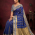 Women's stunning blue soft silk Faux banarasi full zari work saree with blouse piece
