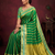 Women's stunning green soft silk Faux banarasi full zari work saree with blouse piece