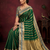 Women's stunning dark green soft silk Faux banarasi full zari work saree with blouse piece