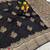 Black Color jaqurad weveing Work  Georgette Saree
