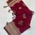 Maroon Color jaqurad weveing Work  Georgette Saree