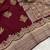 Maroon Color jaqurad weveing Work  Georgette Saree