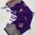 Purple Color jaqurad weveing Work  Georgette Saree