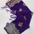 Purple Color jaqurad weveing Work  Georgette Saree