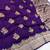Purple Color jaqurad weveing Work  Georgette Saree