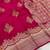 Rani Pink Color jaqurad weveing Work  Georgette Saree