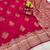 Rani Pink Color jaqurad weveing Work  Georgette Saree