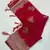 Red Color jaqurad weveing Work  Georgette Saree