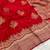 Red Color jaqurad weveing Work  Georgette Saree