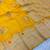 Yellow Color jaqurad weveing Work  Georgette Saree