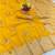 Yellow Color jaqurad weveing Work  Georgette Saree