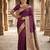 Wine Color Zari Woven Work Silk Saree 