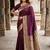 Wine Color Zari Woven Work Silk Saree 