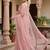 Light Pink Color  Beads Work with Cut work border Net Saree