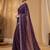 Wine Color  Beads Work with Cut work border Net Saree